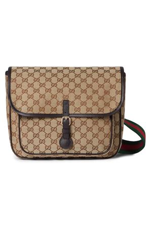 borsa in pelle marrone GUCCI KIDS | 793823FADK39762